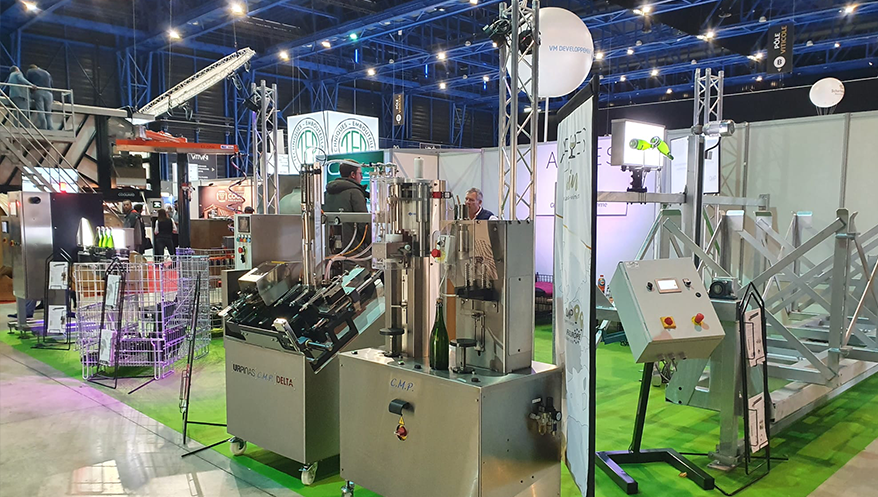 vinicole caisse de remuage crément caisse fil de stockage repliable appareils de remuage fabricant de container remuage bouteille champagne bourgogne bordeaux alsace sparkling solution remuage aryes vini farame cmp fileurope invitation-salons-vinicoles-2024-2025